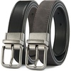 image:imageCHAOREN Boys Reversible Dress Belt 1 Piece  1 Leather Belt for Kids  1 Belt 2 Colors Classic Style Trimtofit Comfortable Fit School uniforms and everyday wearBlackRaw Umber