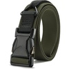 image:imageCHAOREN Riggers Belt Men  15 Tactical Belt with VRing  Quick Release Buckle Military Range Heavy Duty Stretchable Nylon CQBArmy Green