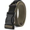 image:imageCHAOREN Riggers Belt Men  15 Tactical Belt with VRing  Quick Release Buckle Military Range Heavy Duty Stretchable Nylon CQBRanger Green