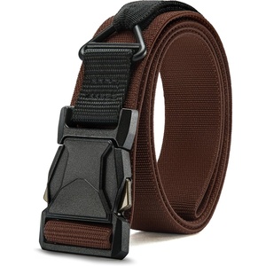 image:imageCHAOREN Riggers Belt Men  15 Tactical Belt with VRing  Quick Release Buckle Military Range Heavy Duty Stretchable Nylon CQBBrown