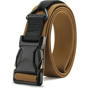 image:imageCHAOREN Riggers Belt Men  15 Tactical Belt with VRing  Quick Release Buckle Military Range Heavy Duty Stretchable Nylon CQBCoyote Brown