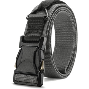 image:imageCHAOREN Riggers Belt Men  15 Tactical Belt with VRing  Quick Release Buckle Military Range Heavy Duty Stretchable Nylon CQBGrey