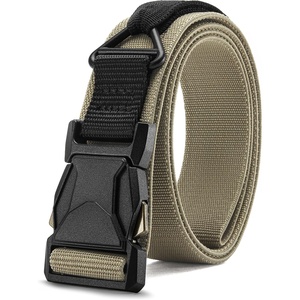 image:imageCHAOREN Riggers Belt Men  15 Tactical Belt with VRing  Quick Release Buckle Military Range Heavy Duty Stretchable Nylon CQBKhaki