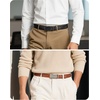 image:imageCHAOREN Leather Ratchet Belt Men 2 Pack  Adjustable Fit Dress Belt  Automatic Slide Buckle Precise MicroAdjust Trim to Fit Business amp Casual Wear GiftBoxedCharcoal Depiction BlackTan