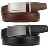 image:imageCHAOREN Leather Ratchet Belt Men 2 Pack  Adjustable Fit Dress Belt  Automatic Slide Buckle Precise MicroAdjust Trim to Fit Business amp Casual Wear GiftBoxedBlackDark Brown