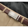 image:imageCHAOREN Leather Ratchet Belt Men 2 Pack  Adjustable Fit Dress Belt  Automatic Slide Buckle Precise MicroAdjust Trim to Fit Business amp Casual Wear GiftBoxedBlackDark Brown