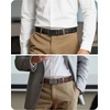 image:imageCHAOREN Leather Ratchet Belt Men 2 Pack  Adjustable Fit Dress Belt  Automatic Slide Buckle Precise MicroAdjust Trim to Fit Business amp Casual Wear GiftBoxedCharcoal Depiction BlackDark Brown