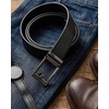 image:imageCHAOREN Mens Ratchet Belt  15 Mens Belt Leather for Casual Jeans  Smooth Sliding Track Microadjustable Trim to Fit Daily Wear Gift BoxBlack