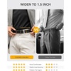 image:imageCHAOREN Mens Ratchet Belt  15 Mens Belt Leather for Casual Jeans  Smooth Sliding Track Microadjustable Trim to Fit Daily Wear Gift BoxBlack