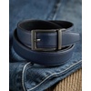 image:imageCHAOREN Mens Ratchet Belt  15 Mens Belt Leather for Casual Jeans  Smooth Sliding Track Microadjustable Trim to Fit Daily Wear Gift BoxNavy Blue