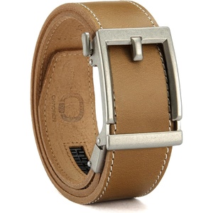 image:imageCHAOREN Mens Ratchet Belt  15 Mens Belt Leather for Casual Jeans  Smooth Sliding Track Microadjustable Trim to Fit Daily Wear Gift BoxFull Grain Cognac