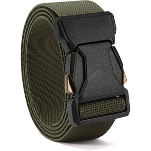 image:imageCHAOREN Tactical Belt  15 Work Belt for Military EDC  Heavy Duty Quick Release Zinc Alloy Buckle Stretchy Nylon for EMT EMS HikingArmy Green
