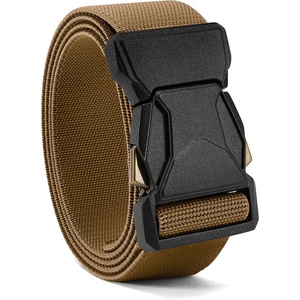 image:imageCHAOREN Tactical Belt  15 Work Belt for Military EDC  Heavy Duty Quick Release Zinc Alloy Buckle Stretchy Nylon for EMT EMS HikingCoyote Brown