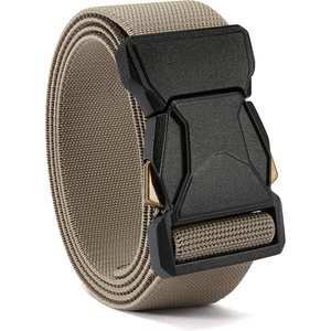image:imageCHAOREN Tactical Belt  15 Work Belt for Military EDC  Heavy Duty Quick Release Zinc Alloy Buckle Stretchy Nylon for EMT EMS HikingKhaki