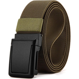 image:imageCHAOREN Tactical Belt Men  15 Stretch Work Belt with Zin Alloy Buckle  Quick Release Flip Buckle Heavy Duty for Military EMT EMS Hiking Stretchy NylonFrosted Matte  Ranger Green