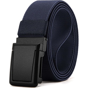 image:imageCHAOREN Tactical Belt Men  15 Stretch Work Belt with Zin Alloy Buckle  Quick Release Flip Buckle Heavy Duty for Military EMT EMS Hiking Stretchy NylonFrosted Matte  Navy