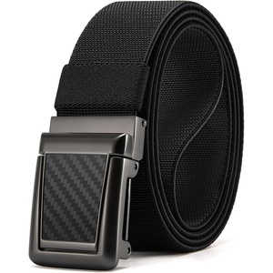 image:imageCHAOREN Tactical Belt Men  15 Stretch Work Belt with Zin Alloy Buckle  Quick Release Flip Buckle Heavy Duty for Military EMT EMS Hiking Stretchy NylonCarbon Fiber  Black