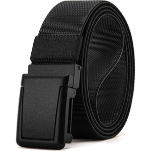 image:imageCHAOREN Tactical Belt Men  15 Stretch Work Belt with Zin Alloy Buckle  Quick Release Flip Buckle Heavy Duty for Military EMT EMS Hiking Stretchy NylonFrosted Matte  Black