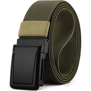 image:imageCHAOREN Tactical Belt Men  15 Stretch Work Belt with Zin Alloy Buckle  Quick Release Flip Buckle Heavy Duty for Military EMT EMS Hiking Stretchy NylonFrosted Matte  Army Green