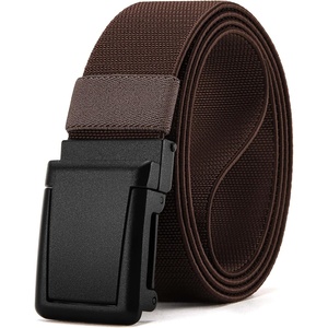 image:imageCHAOREN Tactical Belt Men  15 Stretch Work Belt with Zin Alloy Buckle  Quick Release Flip Buckle Heavy Duty for Military EMT EMS Hiking Stretchy NylonFrosted Matte  Brown
