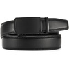 image:imageCHAOREN Leather Ratchet Belt for Men  Mens Dress belt Customizable Fit  Automatic Slide Buckle Microadjustable Trim to Fit Business amp Casual Wear GiftBoxedAnodized  Black