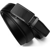 image:imageCHAOREN Leather Ratchet Belt for Men  Mens Dress belt Customizable Fit  Automatic Slide Buckle Microadjustable Trim to Fit Business amp Casual Wear GiftBoxedClassic Carbon Fiber  Black