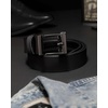 image:imageCHAOREN Ratchet Belt Men  1 38 Mens Belt Leather for Casual Jeans  Smooth Sliding Track Microadjustable Trim to Fit Daily Wear Gift BoxBlack