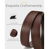 image:imageCHAOREN Ratchet Belt Men  1 38 Mens Belt Leather for Casual Jeans  Smooth Sliding Track Microadjustable Trim to Fit Daily Wear Gift BoxBrown