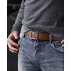 image:imageCHAOREN Ratchet Belt Men  1 38 Mens Belt Leather for Casual Jeans  Smooth Sliding Track Microadjustable Trim to Fit Daily Wear Gift BoxBrown Tan