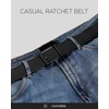 image:imageCHAOREN Ratchet Belt Men  1 38 Mens Belt Leather for Casual Jeans  Smooth Sliding Track Microadjustable Trim to Fit Daily Wear Gift BoxCharcoal