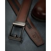 image:imageCHAOREN Ratchet Belt Men  1 38 Mens Belt Leather for Casual Jeans  Smooth Sliding Track Microadjustable Trim to Fit Daily Wear Gift BoxChocolate Brown