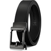 image:imageCHAOREN Ratchet Belt Men  1 38 Mens Belt Leather for Casual Jeans  Smooth Sliding Track Microadjustable Trim to Fit Daily Wear Gift BoxBlack