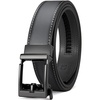 image:imageCHAOREN Ratchet Belt Men  1 38 Mens Belt Leather for Casual Jeans  Smooth Sliding Track Microadjustable Trim to Fit Daily Wear Gift BoxCinerous