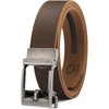 image:imageCHAOREN Ratchet Belt Men  1 38 Mens Belt Leather for Casual Jeans  Smooth Sliding Track Microadjustable Trim to Fit Daily Wear Gift BoxFull Grain Brown