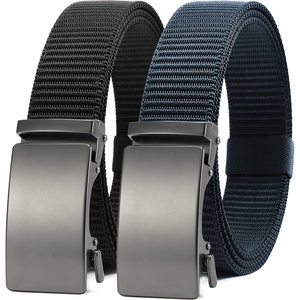 image:imageCHAOREN 15 Nylon Ratchet Belt Men  Casual Work Belt for Jeans  Quick Release Zinc Alloy Buckle Micro Adjustable Fit for EDC Everyday Wear Trim to FitBlack  Navy 35mm
