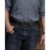 image:imageCHAOREN Mens Belts Casual for Jeans  FullGrain Leather Durable CowhideBlack  Distressed Gun
