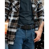 image:imageCHAOREN Mens Belts Casual for Jeans  FullGrain Leather Durable CowhideBlack  Gun
