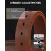 image:imageCHAOREN Mens Belts Casual for Jeans  FullGrain Leather Durable CowhideBlack C  Distressed Silver