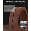 image:imageCHAOREN Mens Belts Casual for Jeans  FullGrain Leather Durable CowhideBrown  Distressed Gun