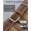 image:imageCHAOREN Mens Belts Casual for Jeans  FullGrain Leather Durable CowhideDark Brown  Distressed Silver