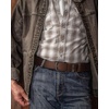 image:imageCHAOREN Mens Belts Casual for Jeans  FullGrain Leather Durable CowhideDark Brown  Gun