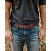 image:imageCHAOREN Mens Belts Casual for Jeans  FullGrain Leather Durable CowhideDark Brown T  Gun
