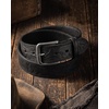 image:imageCHAOREN Mens Belts Casual for Jeans  FullGrain Leather Durable CowhideFloral Black  Distressed Gun