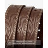 image:imageCHAOREN Mens Belts Casual for Jeans  FullGrain Leather Durable CowhideFloral Brown  Distressed Gun