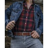 image:imageCHAOREN Mens Belts Casual for Jeans  FullGrain Leather Durable CowhideRust Brown  Silver