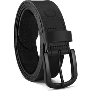 image:imageCHAOREN Mens Belts Casual for Jeans  FullGrain Leather Durable CowhideBlack  Black