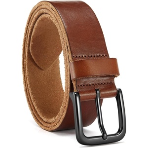 image:imageCHAOREN Mens Belts Casual for Jeans  FullGrain Leather Durable CowhideBrown K  Gun