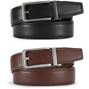 image:imageCHAOREN Click Belts for Men 2 Pack  1 38 Leather Ratchet BeltBlackDark Brown