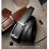 image:imageCHAOREN Click Belts for Men 2 Pack  1 38 Leather Ratchet BeltSilverCognac