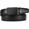 image:imageCHAOREN Leather Ratchet Belt for Men  Mens Dress belt Customizable FitCharcoal Depiction  Black